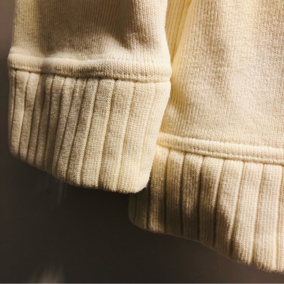 Jones New York Sport Large Creamy Cotton Knit Hoodie Full Front Zipper Hood - Picture 2 of 9